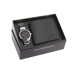 Everything_but_Flowers_Black  Leather Wallet and Watch  Set Mens Republic