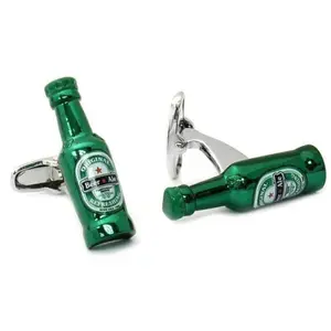 Everything_but_Flowers_Green Beer Bottle Cufflinks